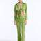 Greta Green Long Sleeve Tie Front Shirt and Izara Mid-Rise Flared Pants | Moeva | | Each week unveils new pieces—luxury swimwear, fluid resort silhouettes, and elevated summer-to-evening essentials designed to carry you from coastal escapes to city nights.