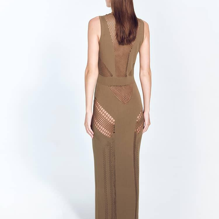 Natalie Lim Suarez - Izzy Khaki Dress | Moeva | Dress | Each week unveils new pieces—luxury swimwear, fluid resort silhouettes, and elevated summer-to-evening essentials designed to carry you from coastal escapes to city nights.