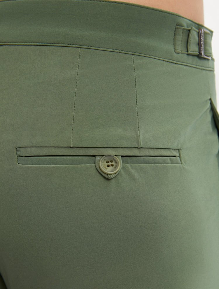 Jack Army Green Shorts -Men Swim Stretch Shorts Moeva
