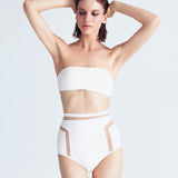 Jagger White Bikini Top -Bikini Top Moeva