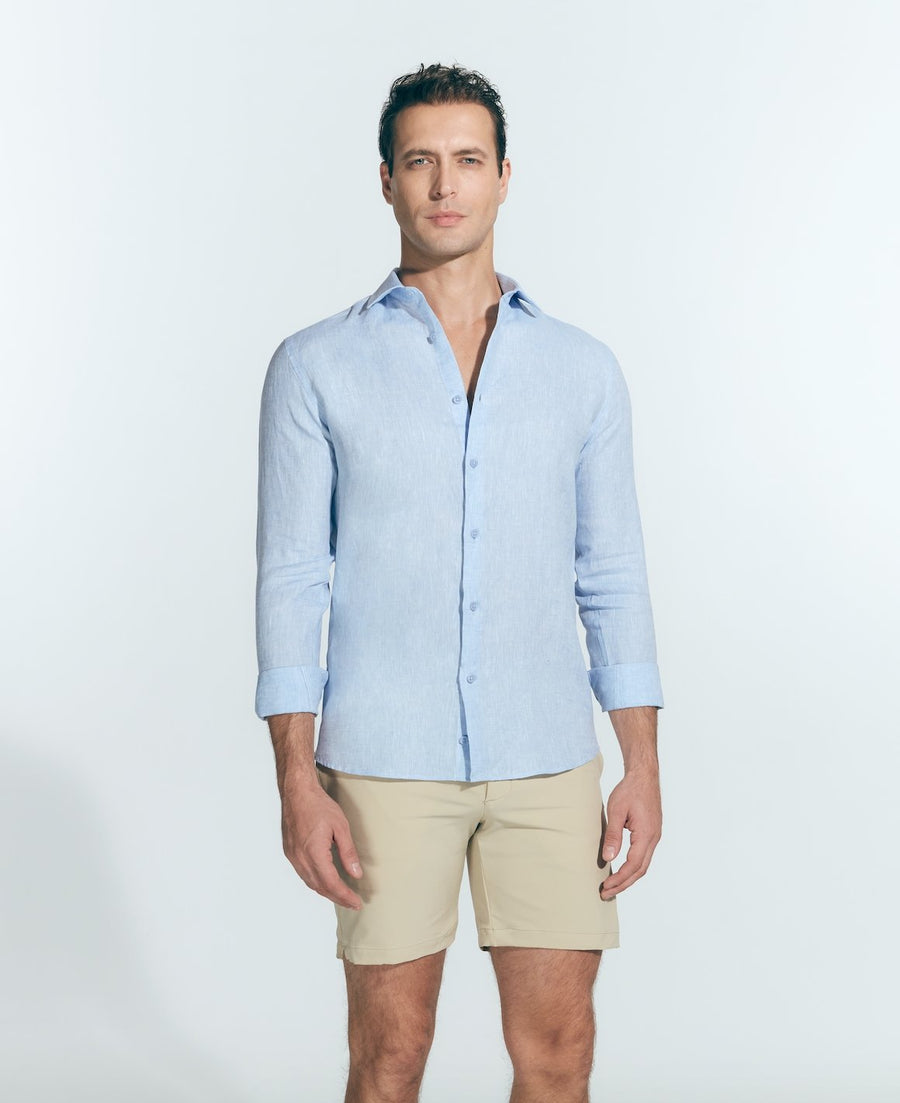 Slim Long-Sleeved Shirt - Luxury Blue