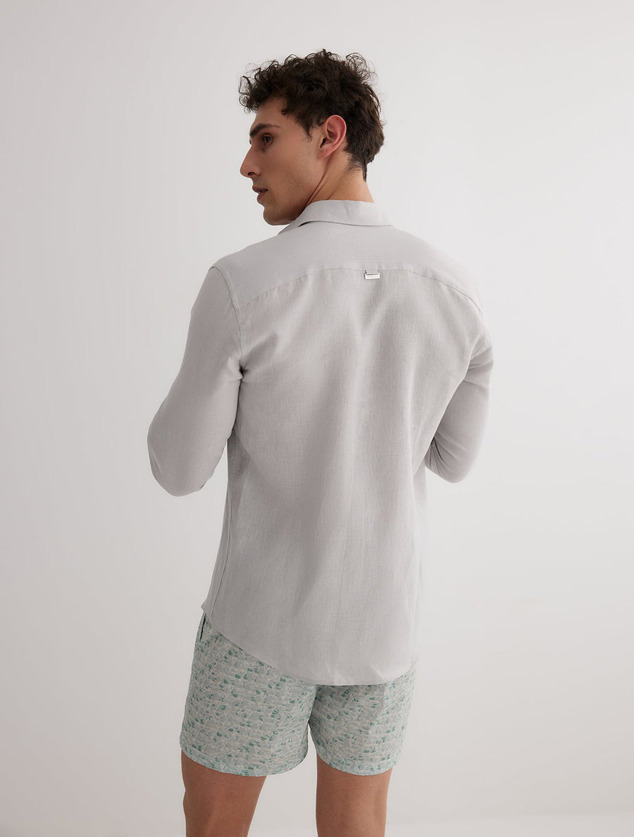James Grey Slim-Fit Shirts With Spread Collar -Men Shirts Moeva