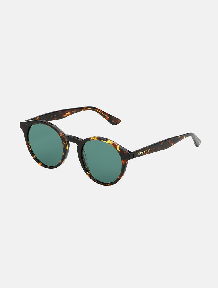 Front View: Jinx Green Sunglasses - Oval Shaped Sunglasses, Metal, MOEVA Luxury Swimwear