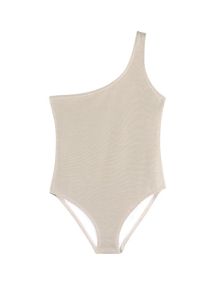 Kitty Silver One Shoulder Kids Swimsuit | Moeva | Swimsuit | Each week unveils new pieces—luxury swimwear, fluid resort silhouettes, and elevated summer-to-evening essentials designed to carry you from coastal escapes to city nights.
