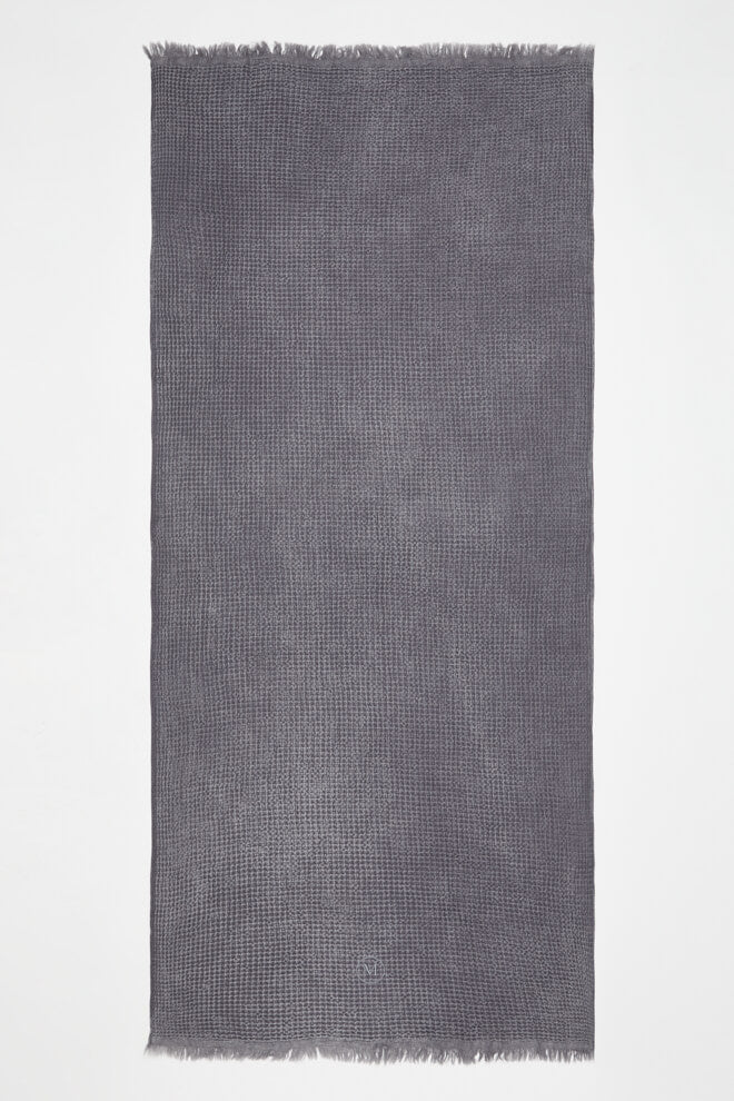 Lanza Dark Grey Pestemal With Dainty Fringes -Women Beach Towels Moeva