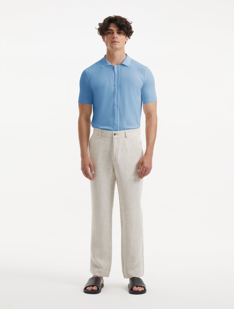 Lars Baby Blue Shirt -Men Shirts Moeva