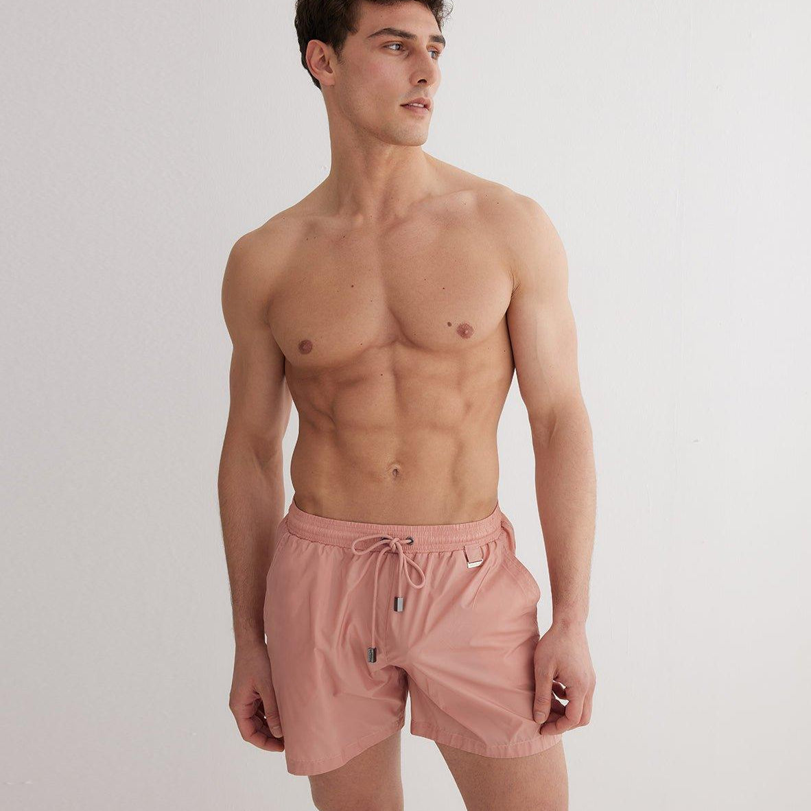 Louis Old Rose Quick-Dry Swim Shorts | Moeva | Shorts | Each week unveils new pieces—luxury swimwear, fluid resort silhouettes, and elevated summer-to-evening essentials designed to carry you from coastal escapes to city nights.