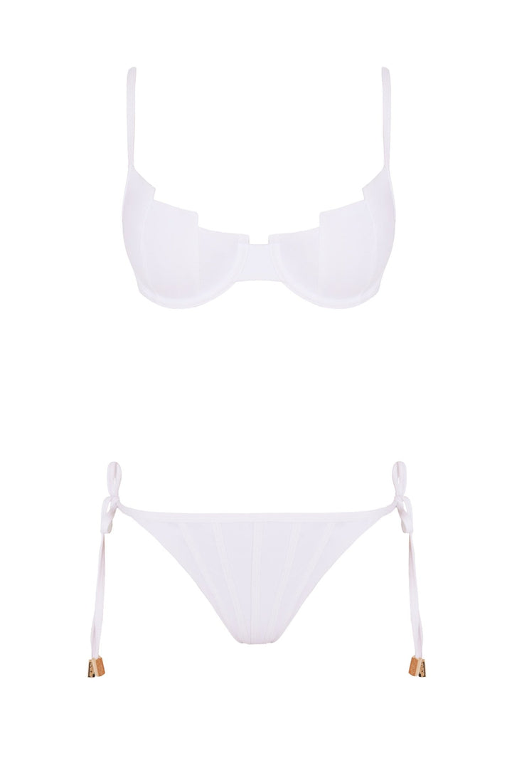 Luigiana White Bikini Set -Bikini Sets Moeva