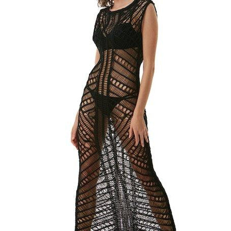 Luna Black Knit Sleeveless Maxi Dress | Moeva | Dress | Each week unveils new pieces—luxury swimwear, fluid resort silhouettes, and elevated summer-to-evening essentials designed to carry you from coastal escapes to city nights.