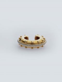 Mae Gold/Silver Two Colored Ear Cuffs -Women Jewelery Moeva
