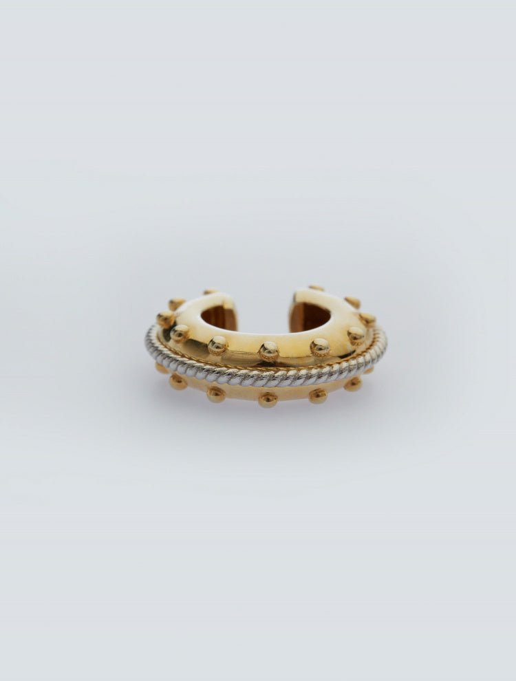 Mae Gold/Silver Two Colored Ear Cuffs -Women Jewelery Moeva