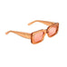 Side View of Marche Transparent Beige Sunglasses - MOEVA Luxury  Swimwear, Rectangular Sunglasses, Rectangular Shape Women's Sunglassess, MOEVA Luxury  Swimwear   