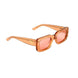 Side View of Marche Transparent Beige Sunglasses - MOEVA Luxury  Swimwear, Rectangular Sunglasses, Rectangular Shape Women's Sunglassess, MOEVA Luxury  Swimwear   