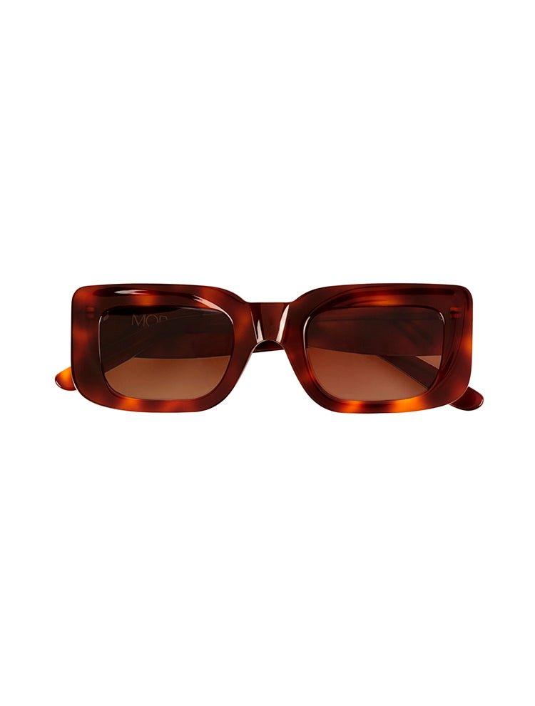 Front View of Marche Havana Brown Sunglasses - Havana Acetate Frame Men's Sunglassess, Brown Lenses With Moeva Amblem, 100% UV Protection Green Sunglasses, MOEVA Luxury Swimwear      