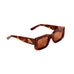Side View of Marche Havana Brown Sunglasses - MOEVA Luxury  Swimwear, Havana Acetate Frame, Rectangular Shape Sunglassess, MOEVA Luxury  Swimwear     
