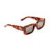 Side View of Marche Havana Green Sunglasses - MOEVA Luxury  Swimwear, Havana Acetate Frame, Rectangular Shape Women's Sunglassess, MOEVA Luxury  Swimwear     