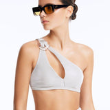 Front View of Model Wearing Marche Black Degrade Orange Sunglasses - Black Lens Women's Sunglassess, 100% UV protection, MOEVA Luxury Swimwear     