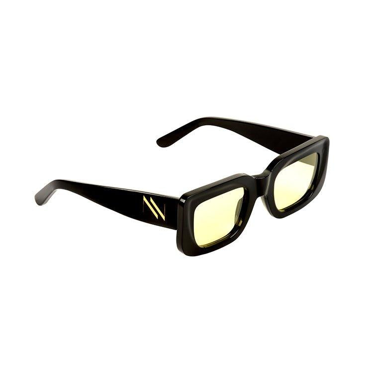 Marche Black Yellow Sunglasses | Moeva | Sunglasses | Each week unveils new pieces—luxury swimwear, fluid resort silhouettes, and elevated summer-to-evening essentials designed to carry you from coastal escapes to city nights.