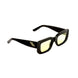Side View of Marche Black Yellow Sunglasses - MOEVA Luxury  Swimwear, Rectangular Sunglasses, Rectangular Shape Women's Sunglassess, MOEVA Luxury  Swimwear   