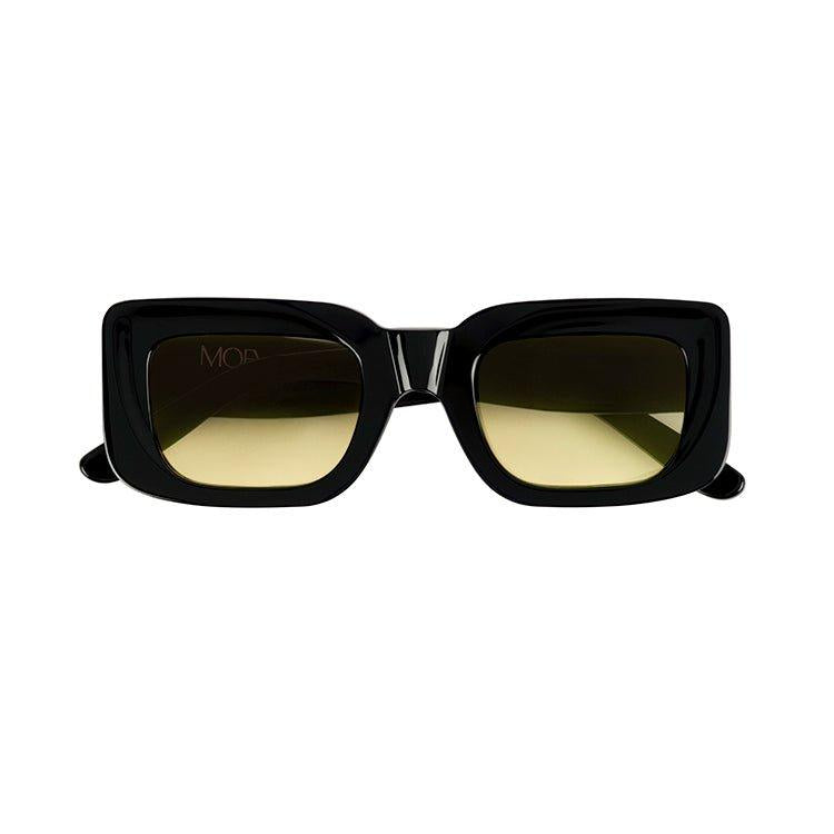 Marche Black Yellow Sunglasses | Moeva | Sunglasses | Each week unveils new pieces—luxury swimwear, fluid resort silhouettes, and elevated summer-to-evening essentials designed to carry you from coastal escapes to city nights.