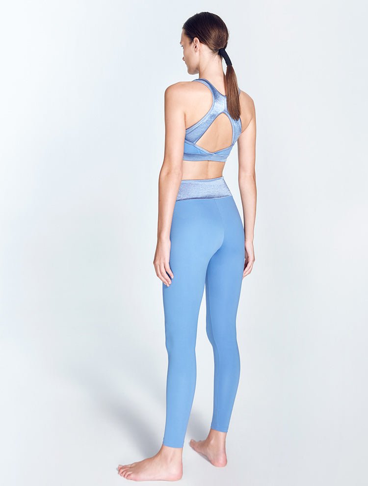 Melina Blue Leggings -Activewear Moeva