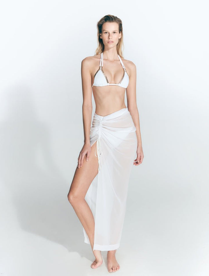 Millie White Skirt -Beachwear Skirt Moeva