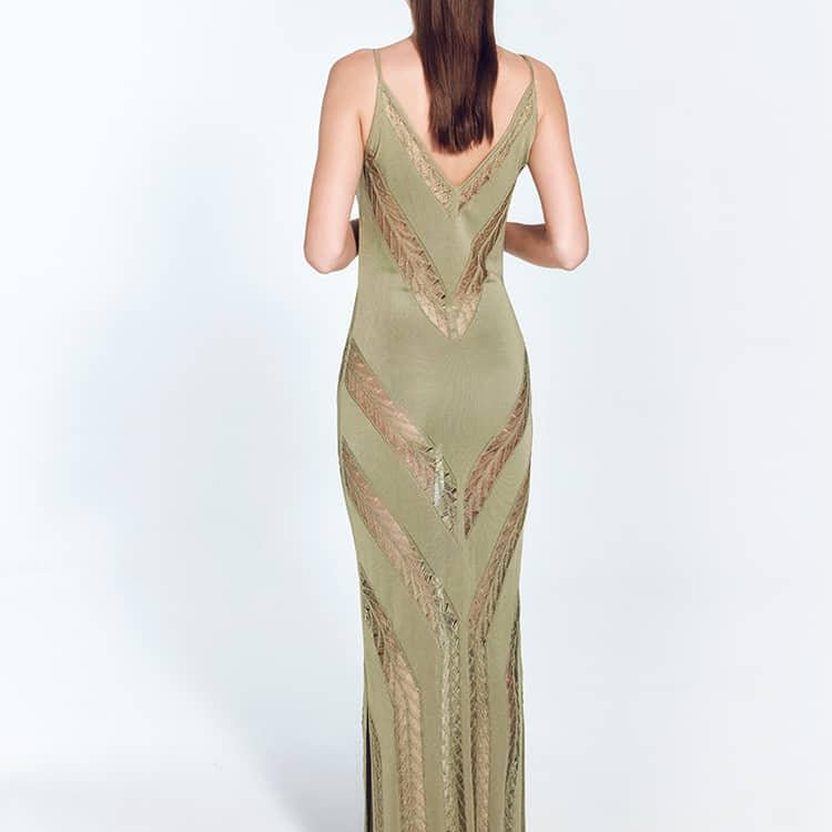 Mimi Shiny Green Knit Sleeveless Maxi Dress | Moeva | Dress | Each week unveils new pieces—luxury swimwear, fluid resort silhouettes, and elevated summer-to-evening essentials designed to carry you from coastal escapes to city nights.