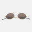 Misty Brown Round Shaped Sunglasses With Gold Raised Bridge -Women Sunglasses Moeva