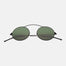 Front View of Misty Green/Black Sunglasses - MOEVA Luxury  Swimwear, Diagonal Frame, Double Bridge, Adjustable Nose Pads, Tinted Lenses, MOEVA Luxury  Swimwear     