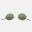 Front View of Misty Green/Gold Sunglasses - MOEVA Luxury  Swimwear, Diagonal Frame, Double Bridge, Adjustable Nose Pads, Tinted Lenses, MOEVA Luxury  Swimwear     