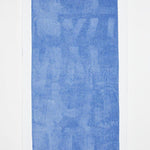 Front View of Monaco Blue/White Towel - MOEVA Luxury  Swimwear, Organic Turkish Cotton, Soft & Smooth, Full Reversible, Super Absorbent, Quick Drying, Embroidered Moeva logo, Length: 180 cm / Width: 100 cm, %100 Cotton, MOEVA Luxury  Swimwear     