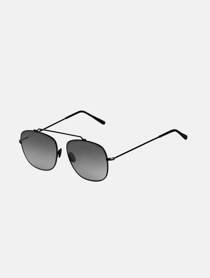 Montana Black Square Sunglasses With Black Stainless Steel Frames -Women Sunglasses Moeva