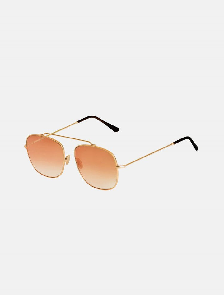 Montana Rose Gold Square Sunglasses With Gold Stainless Steel Frames -Women Sunglasses Moeva