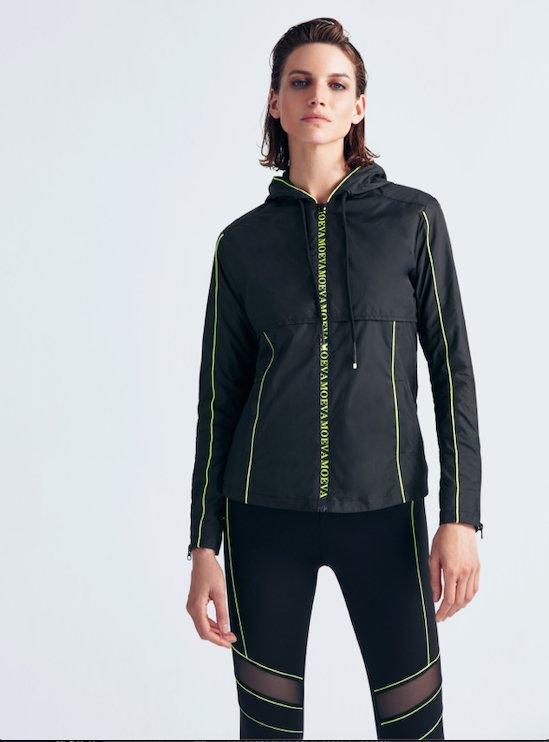 Morgan Black/Neon Yellow Jacket | Moeva | Activewear | Each week unveils new pieces—luxury swimwear, fluid resort silhouettes, and elevated summer-to-evening essentials designed to carry you from coastal escapes to city nights.
