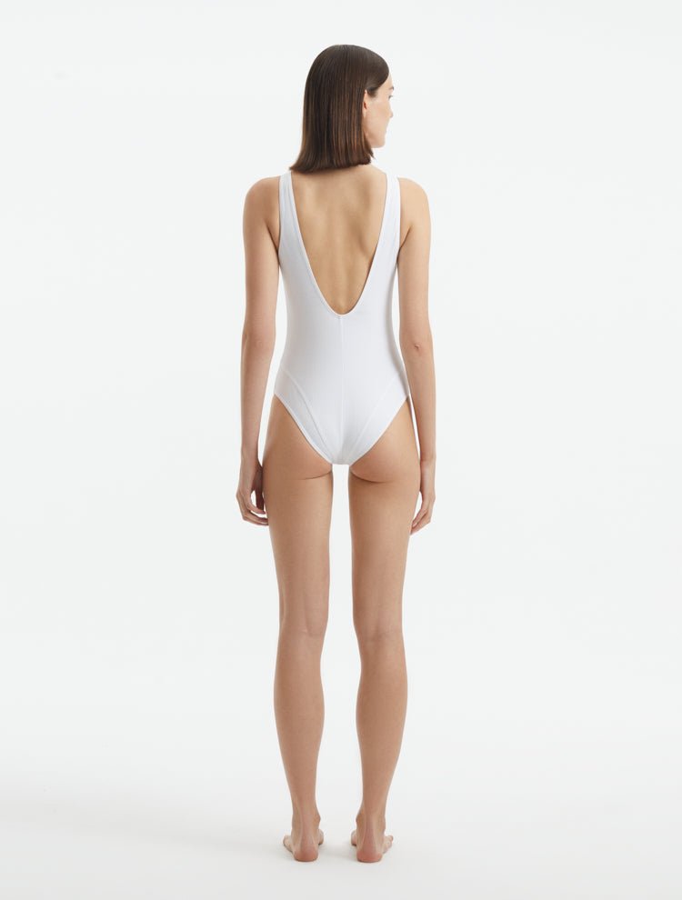 Naida White Swimsuit -Swimsuit Moeva