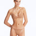 Front View: Model Wearing Nash Bronze Bikini Bottom - Low Waist Briefs, Chic Style, %100 Handmade Macrame, MOEVA Luxury Swimwear