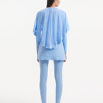 Back view of the Nasima Baby Blue Burkini, highlighting the full coverage and sleek fit.