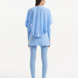 Back view of the Nasima Baby Blue Burkini, highlighting the full coverage and sleek fit.