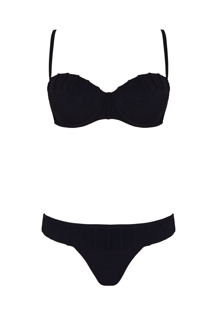 Nicoletta Black Bikini Set -Bikini Sets Moeva