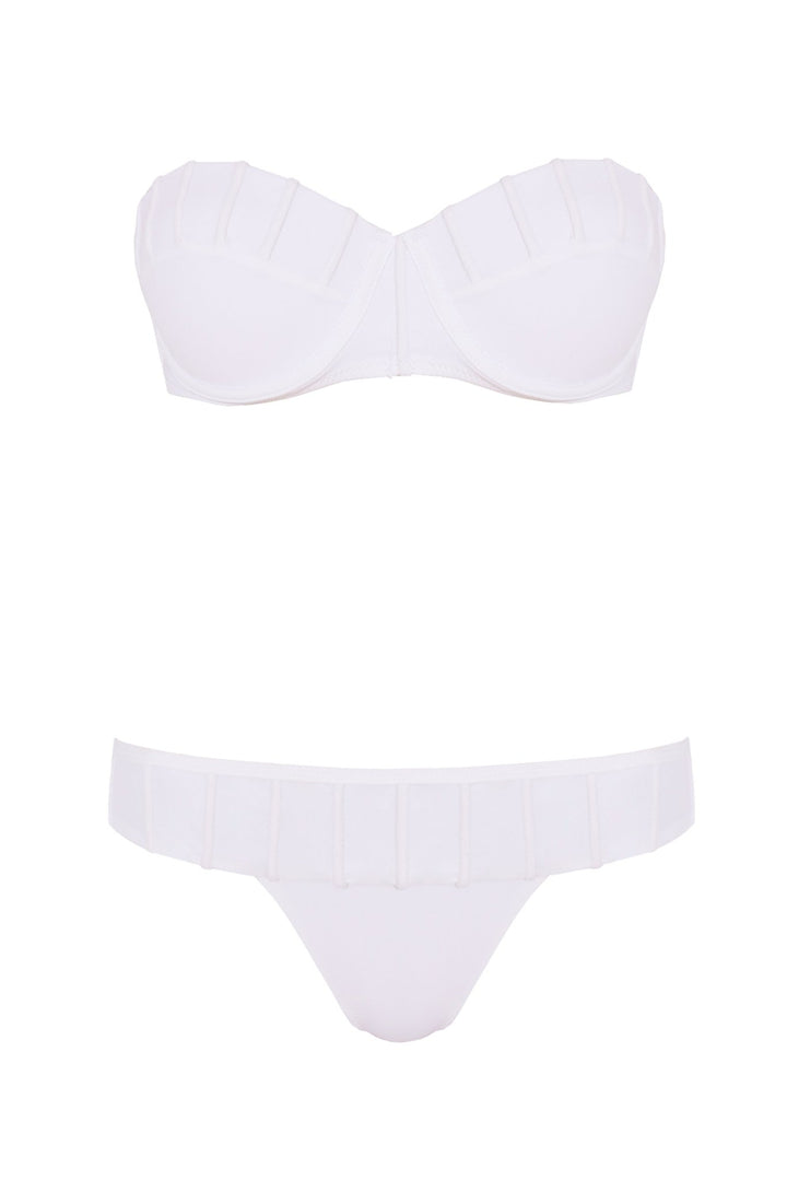Nicoletta White Bikini Set -Bikini Sets Moeva