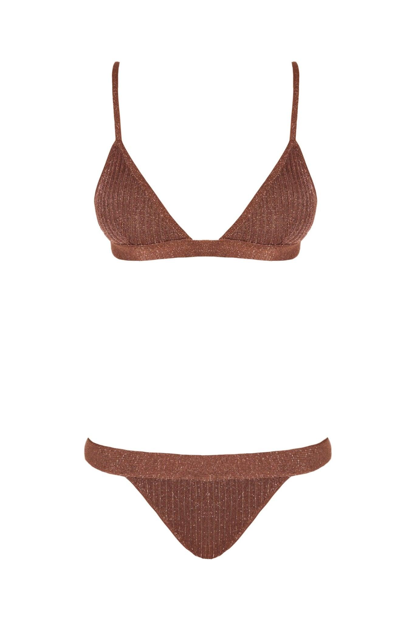 North Brown Bikini Set -Bikini Sets Moeva