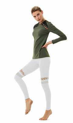 Orla White Leggings -Activewear Moeva