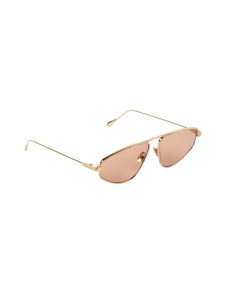 Side View of Sting Brown Rose Gold Sunglasses - MOEVA Luxury  Swimwear, Adjustable Nonslip Nose Pads, 100% UV Protection Women's Sunglassess, MOEVA Luxury  Swimwear   