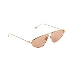 Side View of Sting Brown Rose Gold Sunglasses - MOEVA Luxury  Swimwear, Adjustable Nonslip Nose Pads, 100% UV Protection Women's Sunglassess, MOEVA Luxury  Swimwear   