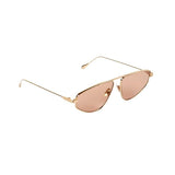 Side View of Sting Brown Rose Gold Sunglasses - MOEVA Luxury  Swimwear, Adjustable Nonslip Nose Pads, 100% UV Protection Women's Sunglassess, MOEVA Luxury  Swimwear   