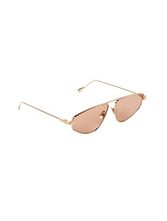 Side View of Sting Brown Rose Gold Sunglasses - MOEVA Luxury  Swimwear, Adjustable Nonslip Nose Pads, 100% UV Protection Women's Sunglassess, MOEVA Luxury  Swimwear   