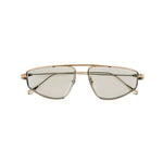 Front View of Sting Green Rose Gold Sunglasses - MOEVA Luxury Swimwear, Aviator Style Women's Sunglassess, Rose Gold Metal Frame, MOEVA Luxury Swimwear  