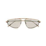 Front View of Sting Green Rose Gold Sunglasses - MOEVA Luxury Swimwear, Aviator Style Women's Sunglassess, Rose Gold Metal Frame, MOEVA Luxury Swimwear  