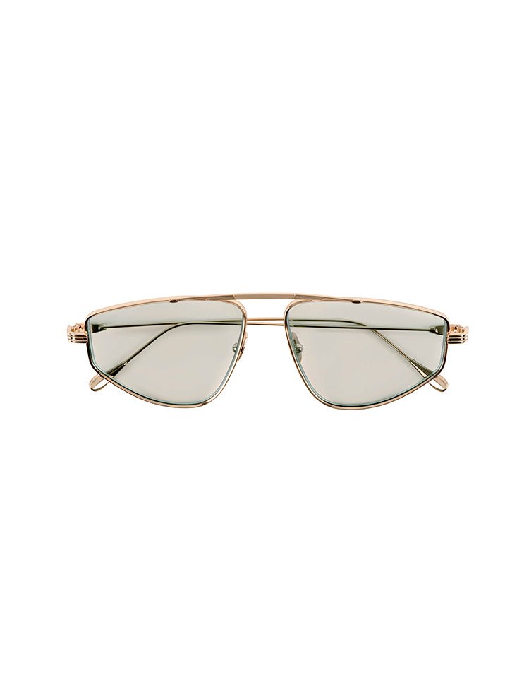 Palmdale Green Aviator Sunglasses With Rose Gold Steel Frame -Women Sunglasses Moeva