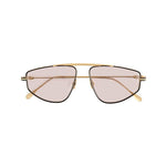 Front View of Sting Grey Matt Gold Sunglasses - Brown Lens, Aviator Style Women's Sunglassess, Rose Gold Metal Frame, MOEVA Luxury Swimwear  